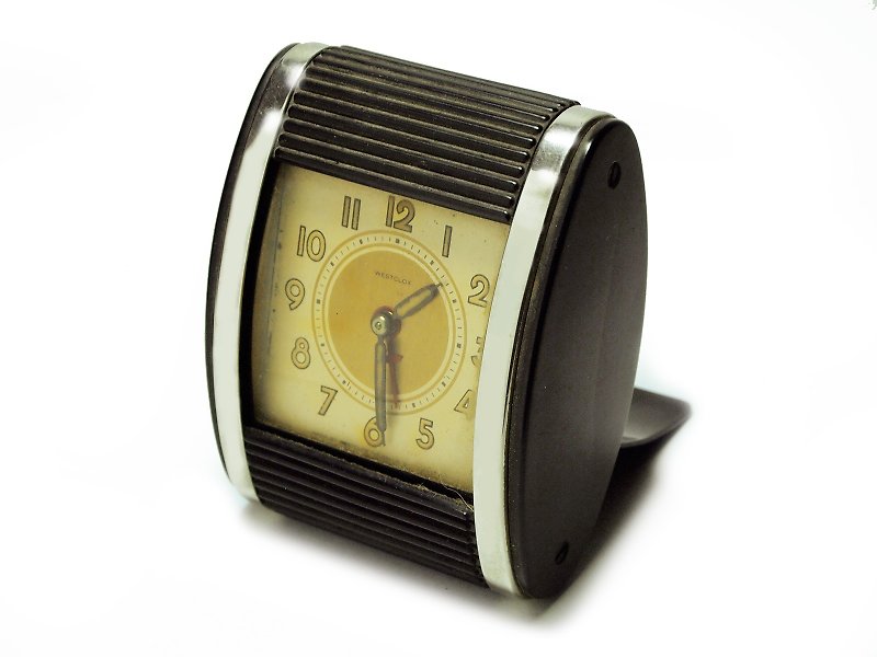 1980s American westlock winding alarm clock - Clocks - Plastic Black