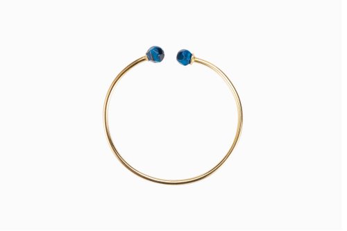 Fashion Museum Accessories 時尚博物館首飾 【畢業禮物】【聖誕禮物】虎眼石S925純銀鍍金開口均碼手環01款