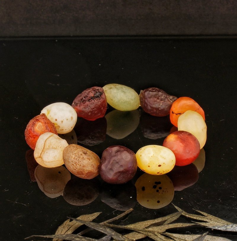 阿拉善原石瑪瑙手鍊-7  ( Alashan Rocks Bracelet-7 ) - 手鍊/手環 - 寶石 