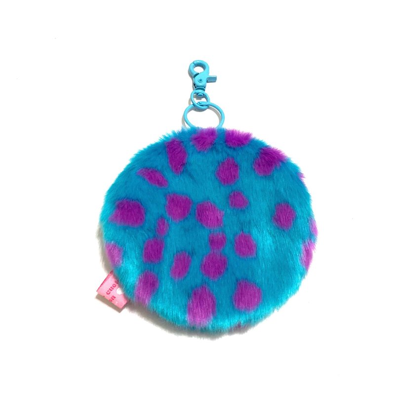 JCC 藍色小波點圓圓零錢包掛飾 - 零錢包/小錢包 - 聚酯纖維 藍色