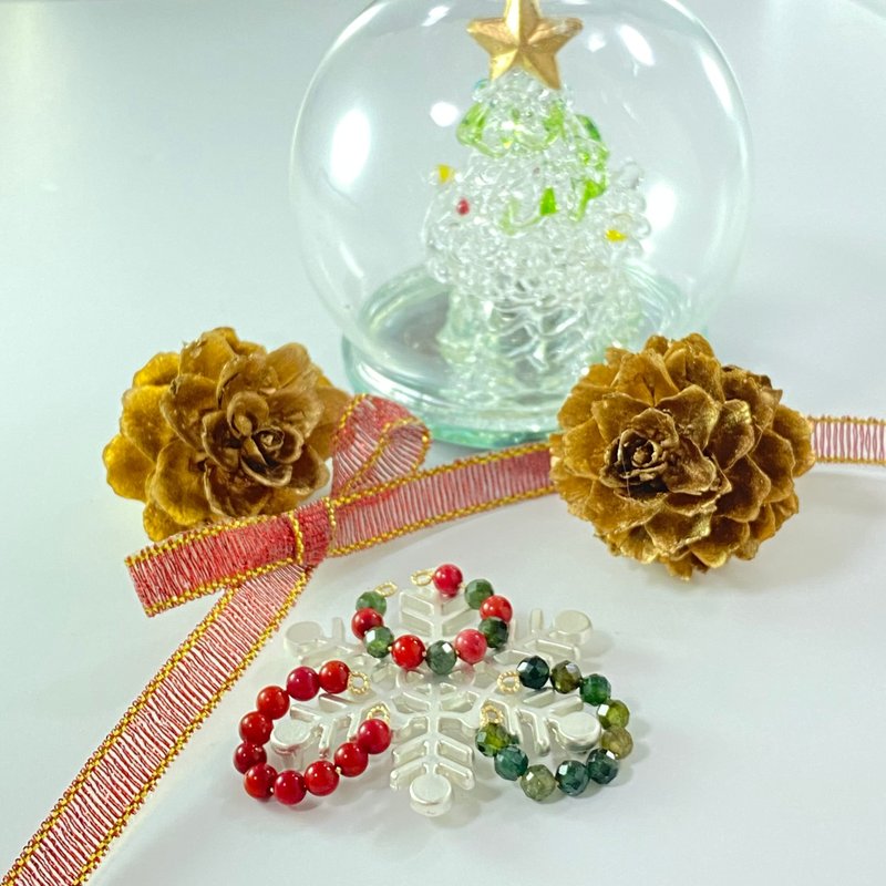 Christmas Color Amulet Ear Cuff 14kgf Christmas Gift - ต่างหู - เครื่องเพชรพลอย หลากหลายสี