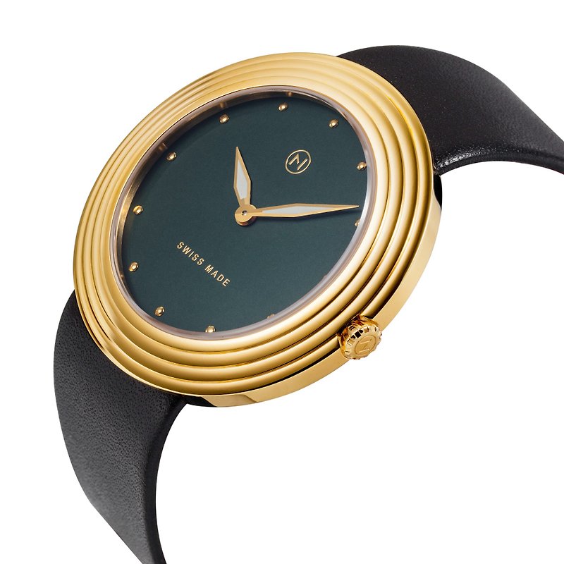 NOVE スイス極薄ベルトウォッチ A006-01 - 腕時計 ユニセックス - ステンレススチール ブラック