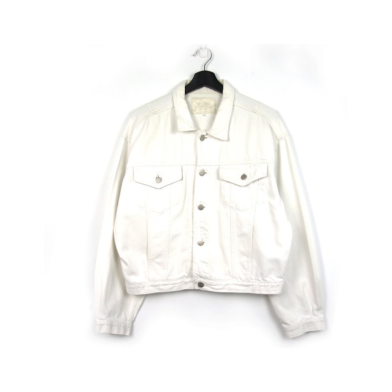 Back to Green::White Tannin //vintage denim - เสื้อโค้ทผู้ชาย - ผ้าฝ้าย/ผ้าลินิน 