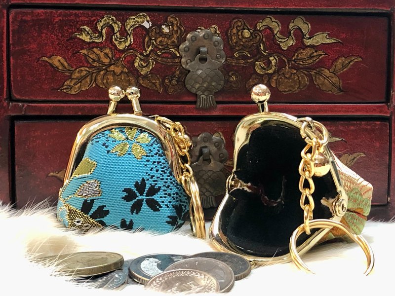 玲瓏口金包 / 鑰匙圈 / 婚禮小物/護身符收納 【台灣製造】 - 鑰匙圈/鑰匙包 - 絲．絹 多色
