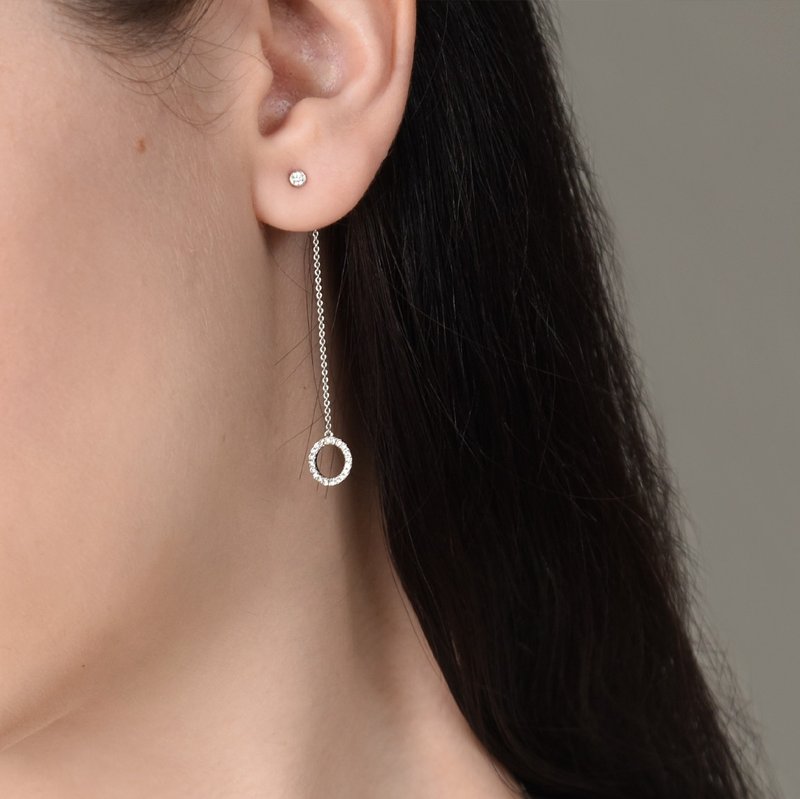 Effervescence 18K diamond earrings (accessories) - ต่างหู - เพชร ขาว