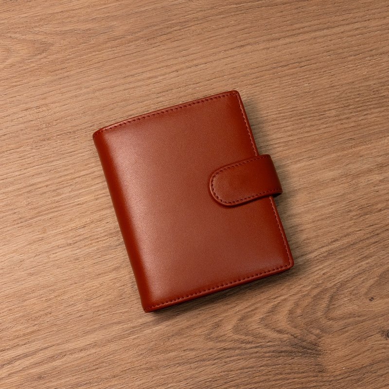 M5 / A8 5-hole leather loose-leaf pocket book - red Brown(with buckle/without buckle) - สมุดบันทึก/สมุดปฏิทิน - หนังแท้ สีนำ้ตาล