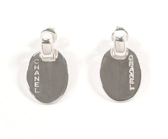 CHANEL シャネル 新品仕上げ イヤリング シルバー 925 フープ ロゴ