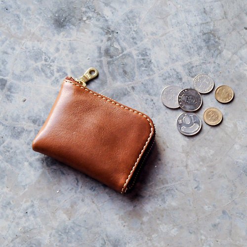 DOZI 豆子皮革手作 卡夾零錢包 | 手工皮件 | 客製化禮物 | 鉻鞣革-鉻鞣革款L型零錢