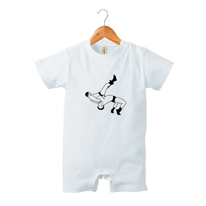 タイガースープレックス ロンパース - 嬰兒連身衣/包被/包巾 - 棉．麻 白色