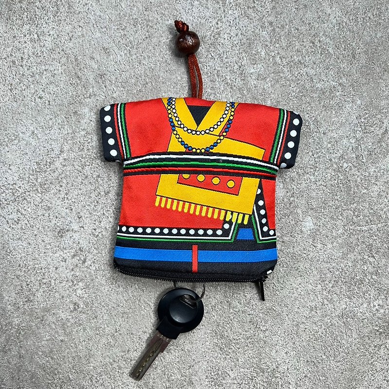 Amis | Original Colorful Embroidered Coin Key Case - Coin Purses - Other Man-Made Fibers Red