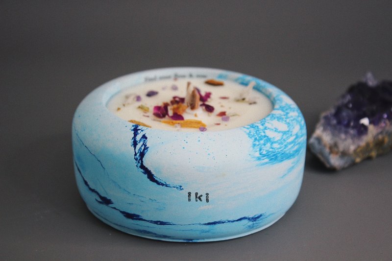 iki scent chakra series - brow chakra energy candle - เทียน/เชิงเทียน - ขี้ผึ้ง 