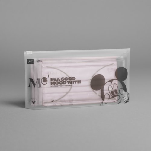 MO / MaskOn. 迪士尼 4層一次性口罩 - 初曉粉紅 (12 個) - 米奇 - 大碼