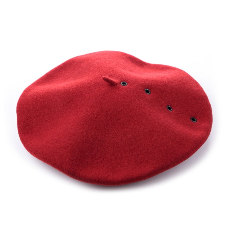 Spain ELOSEGUI female BIDEA beret EL_BIDEA07050 Bordeaux red - หมวก - ขนแกะ 