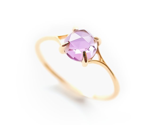 Amethyst K10 Ring Rose Cut ~VALOA~ February Birthstone - Shop