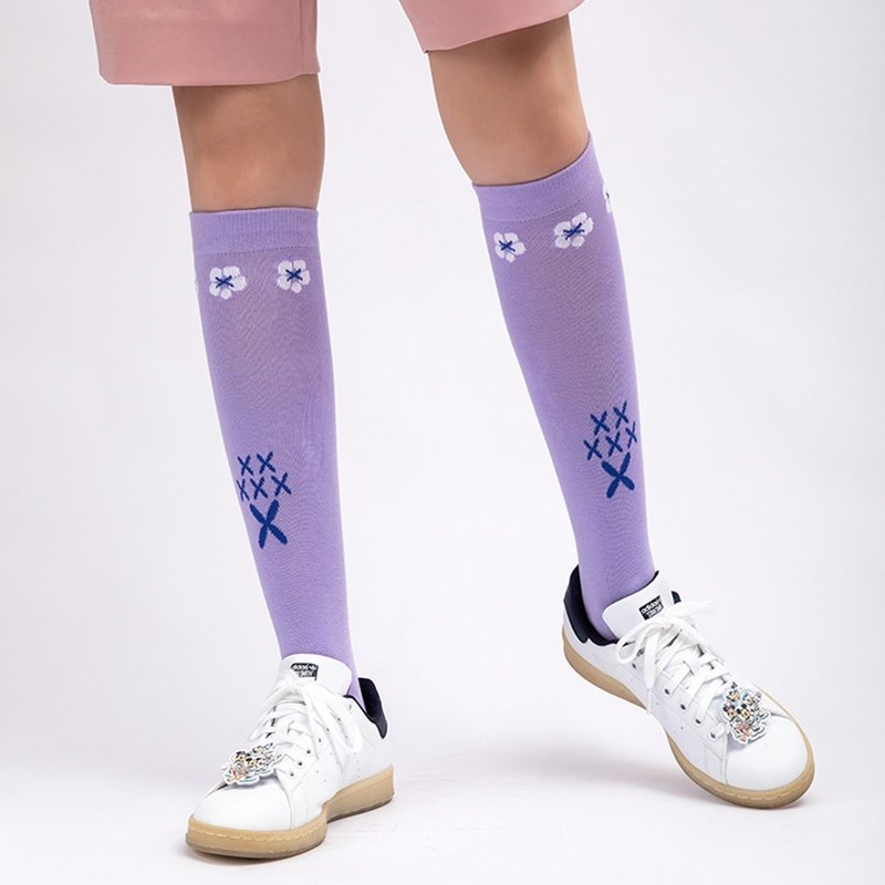 floral print mid-calf socks - Socks - Cotton & Hemp Pink