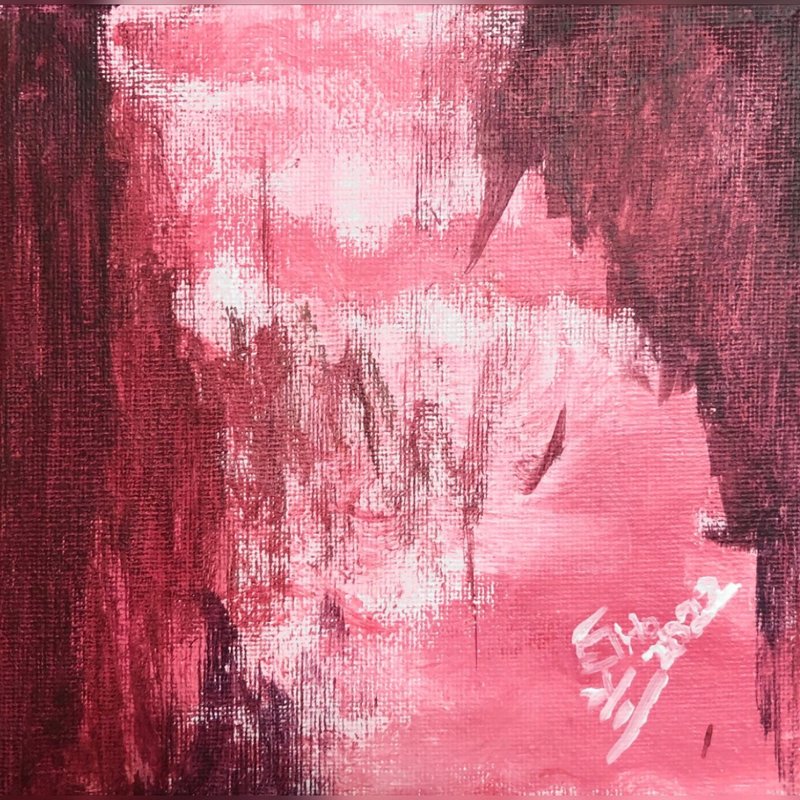 壓克力畫作 - 懸崖 - 海報/掛畫/掛布 - 棉．麻 紅色