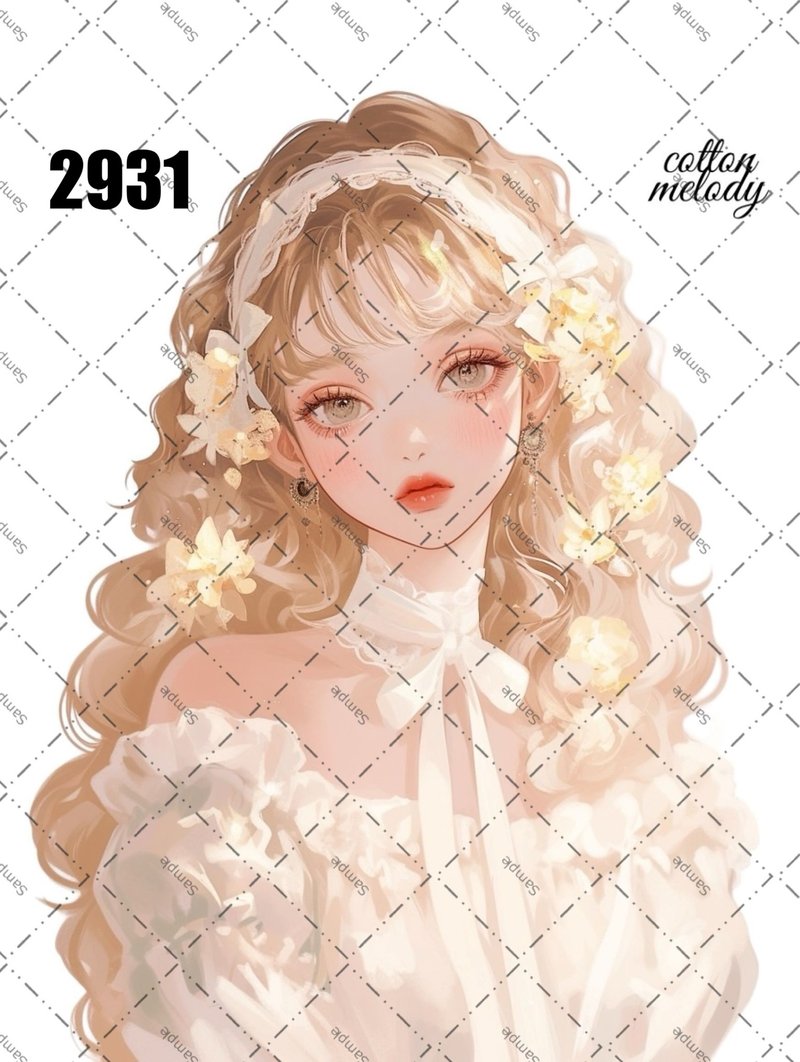 original sticker no.2931 character sticker original sticker original character sticker decorative sticker cotton melody - สติกเกอร์ - กระดาษ 