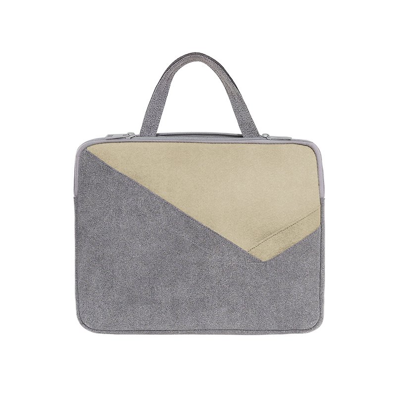 【Camouflage】2 way V laptop sleeve for Mac Book 13" beige - Laptop Bags - Other Man-Made Fibers Gray