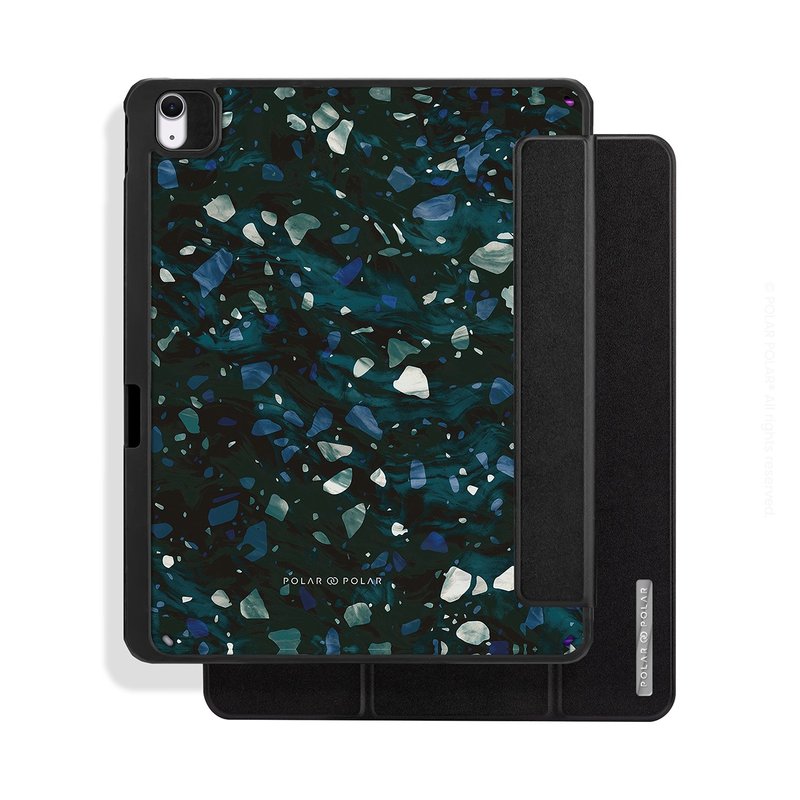 北歐水磨石 可拆式磁吸 iPad 保護殼 - 平板/電腦保護殼/保護貼 - 塑膠 藍色