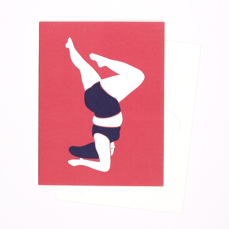 A girl doing Yoga - Card - Cards & Postcards - Paper Red