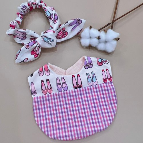 LaFiFi樂霏菲手作嬰幼兒精品&ZAKKA 俏皮芭比 彌月禮盒 寶寶髮帶 寶寶圍兜 滿月禮 新生兒禮物
