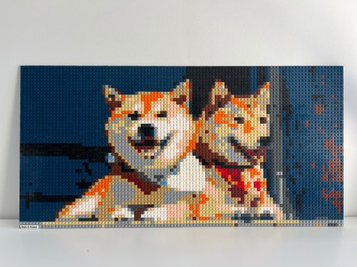 brickaproject 寵物樂高化積木馬賽克拼圖 80x40cm
