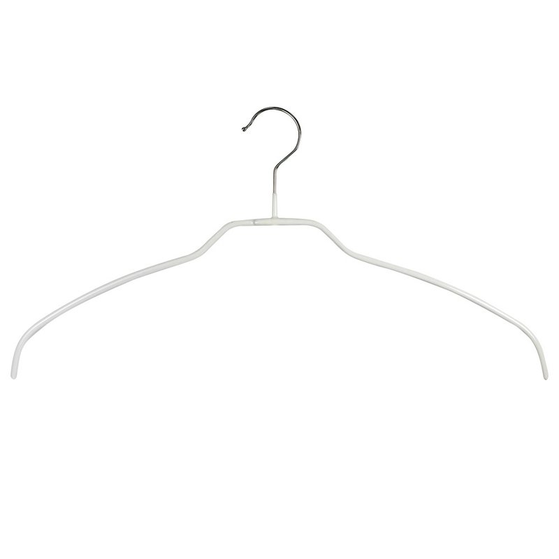 [Germany MAWA] Fashionable and simple anti-slip seamless clothes hanger 42cm (white/20 pieces) - Hangers & Hooks - Other Metals White