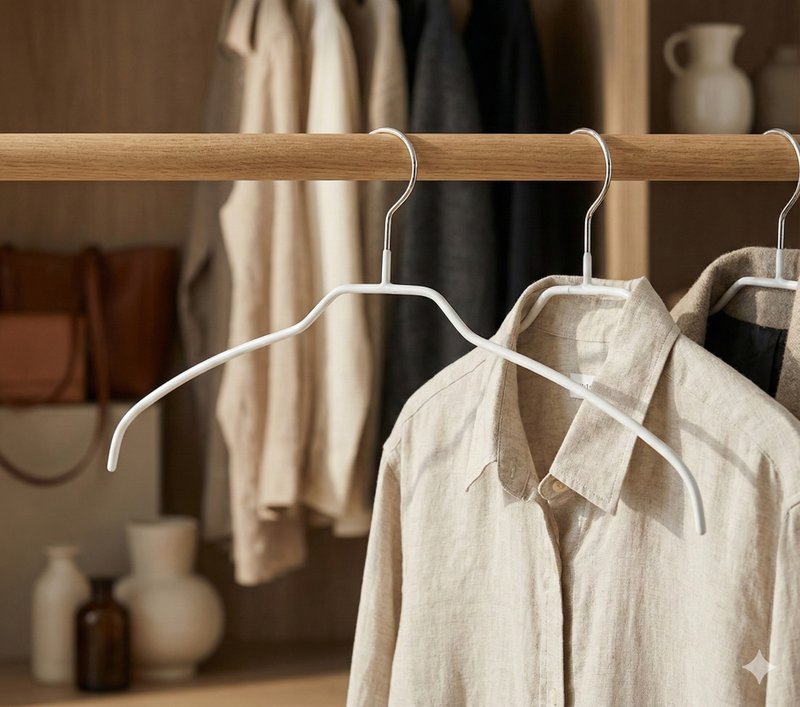 【德國MAWA】時尚簡約止滑無痕衣架42cm(白色/20入) - 衣架/衣帽架/掛勾 - 其他金屬 白色