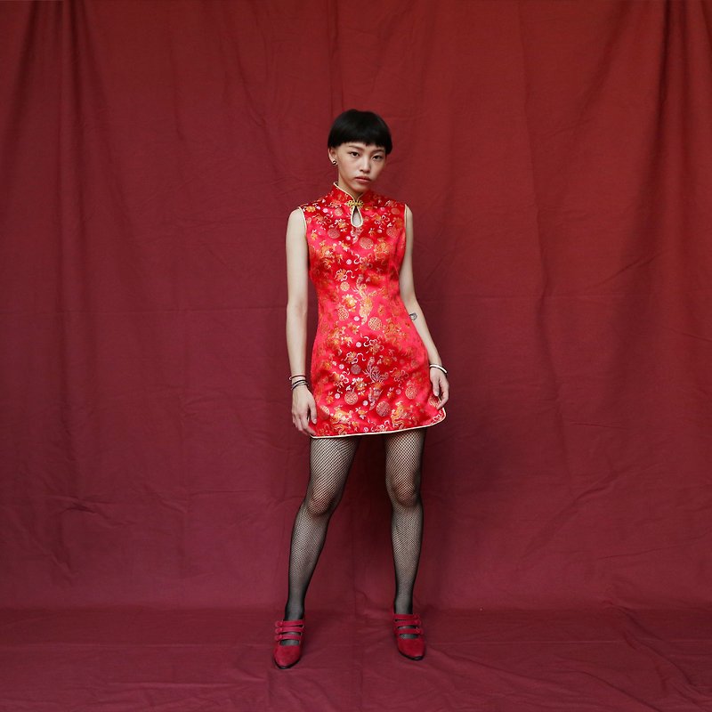 南瓜Vintage。古董旗袍 - 旗袍 - 其他材質 紅色