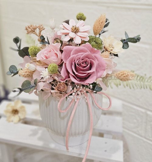 唯有花Oui Flower 永生桌花 盆花 新居 升遷 生日 開幕桌花 母親節 婚禮 退休 畢業