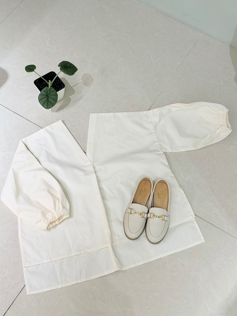 【Complete Outfit Set】Limited-Time Lucky Bag: Get your top and shoes in one go! Featuring the Sienna Loafers and Peter Puff-Sleeve Top. - เสื้อผู้หญิง - วัสดุอื่นๆ 