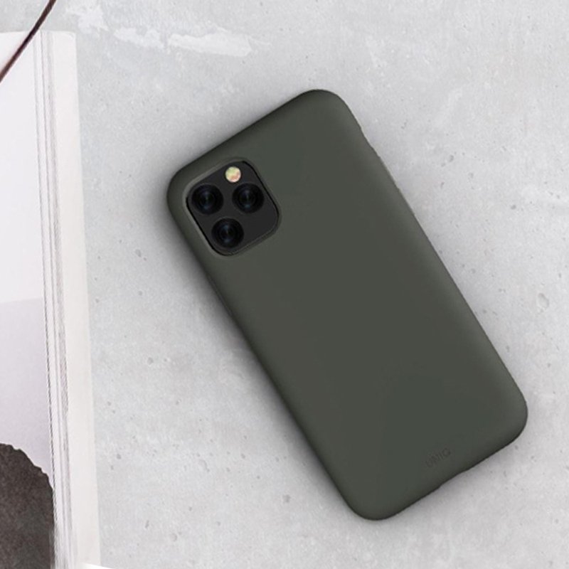 iPhone11系列 LinoHue液態矽膠手機殼-深灰 - 手機殼/手機套 - 矽膠 灰色