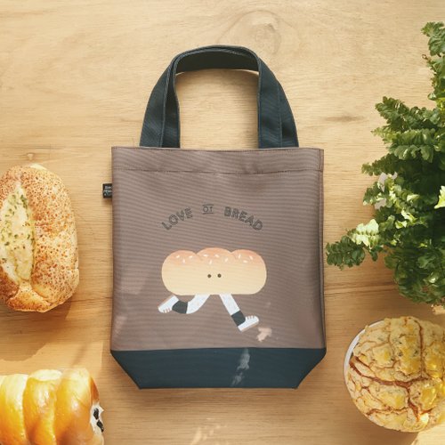 小黃間 little yellow studio 防潑水手提袋 環保袋 購物袋 - Love or Bread 跑跑麵包