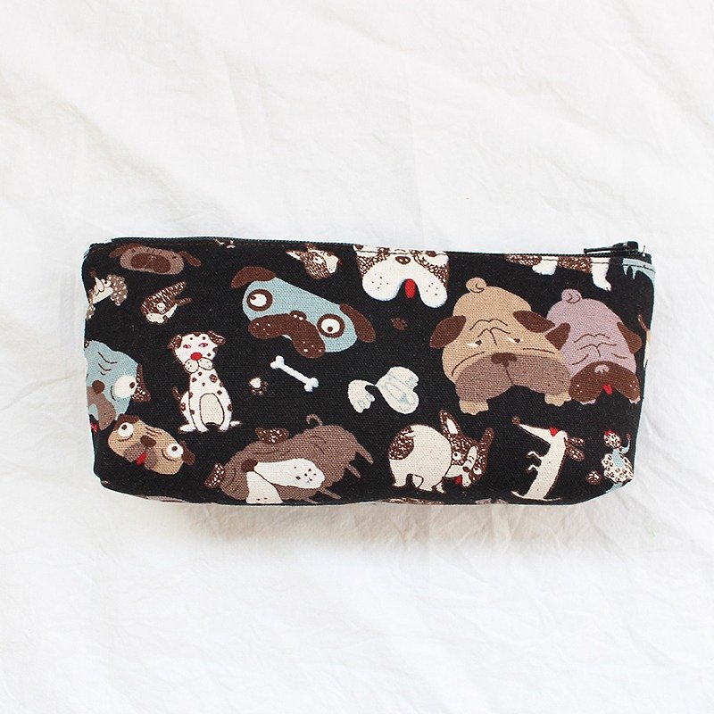 Dog Pencil Bag (Medium) / Storage Bag Pencil Case Cosmetic Bag - Pencil Cases - Cotton & Hemp 