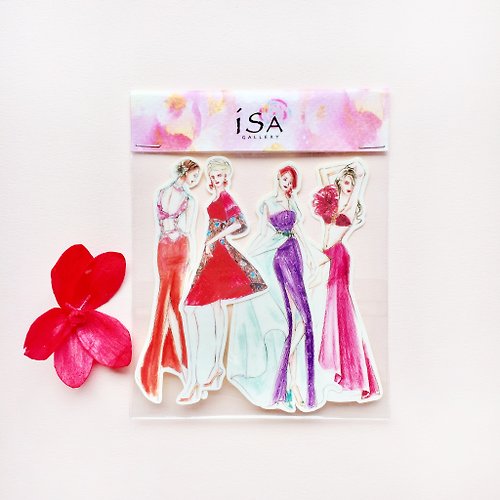 Fashion Girl Stickers  Personality 4 in - Shop iSA gallery Stickers -  Pinkoi