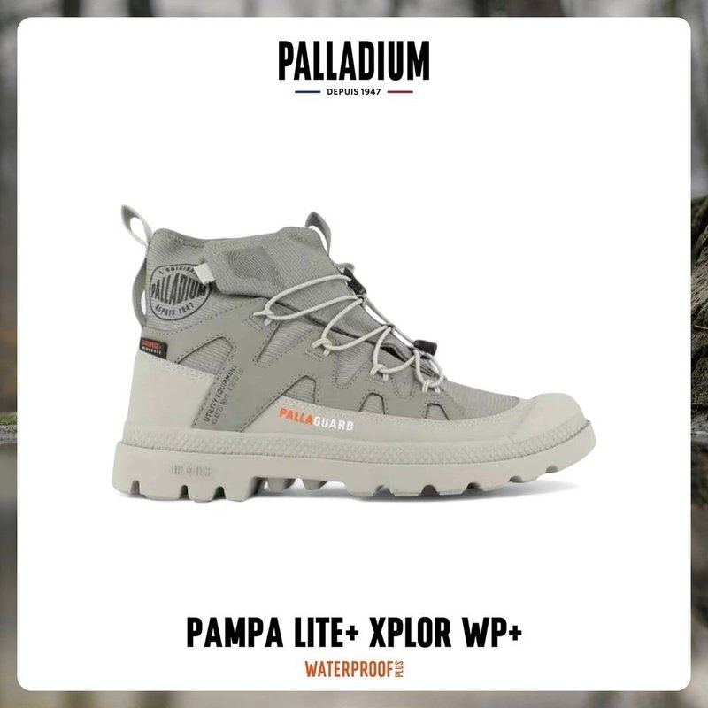 PALLADIUM  PAMPA LITE+ XPLOR WP+快穿防水靴 男女款 磚綠 74383 - 雨鞋/防水鞋 - 其他材質 
