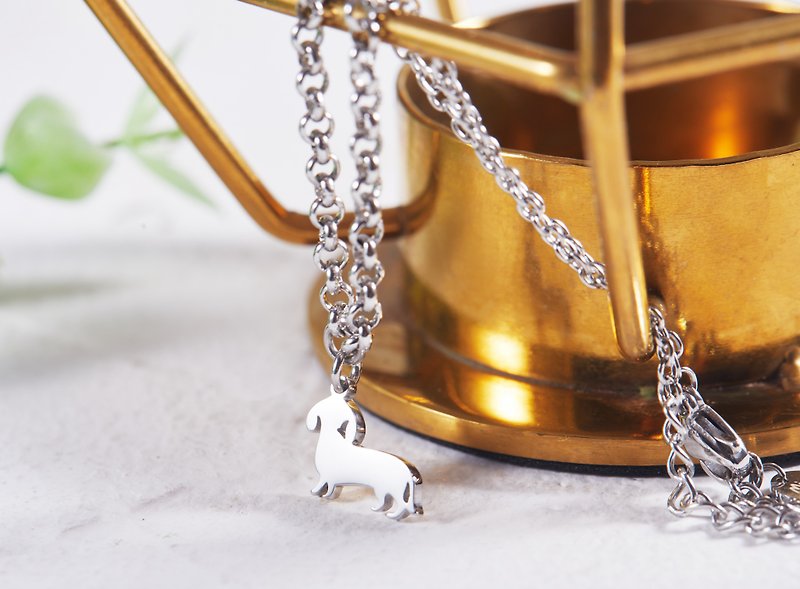 Allergy free - dog bracelet - dachshund - Bracelets - Stainless Steel Silver