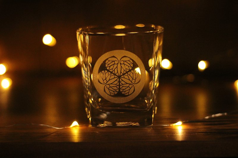 三葉葵紋　ロックグラス - グラス・コップ - ガラス 透明