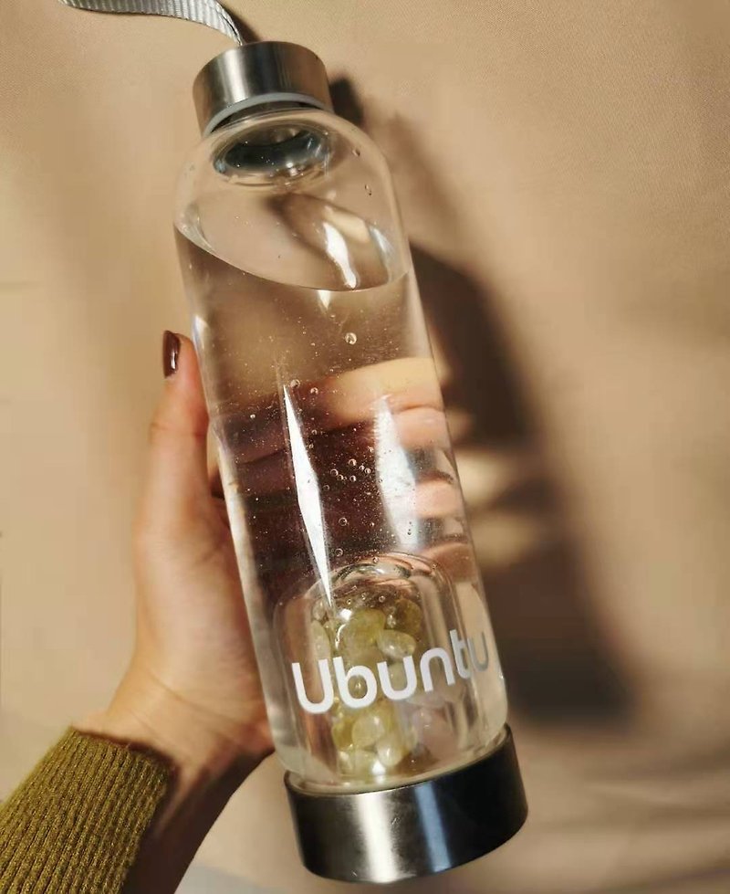 Ubuntu Crystal Gems Water Bottle | Water Reborn - กระติกน้ำ - แก้ว ขาว