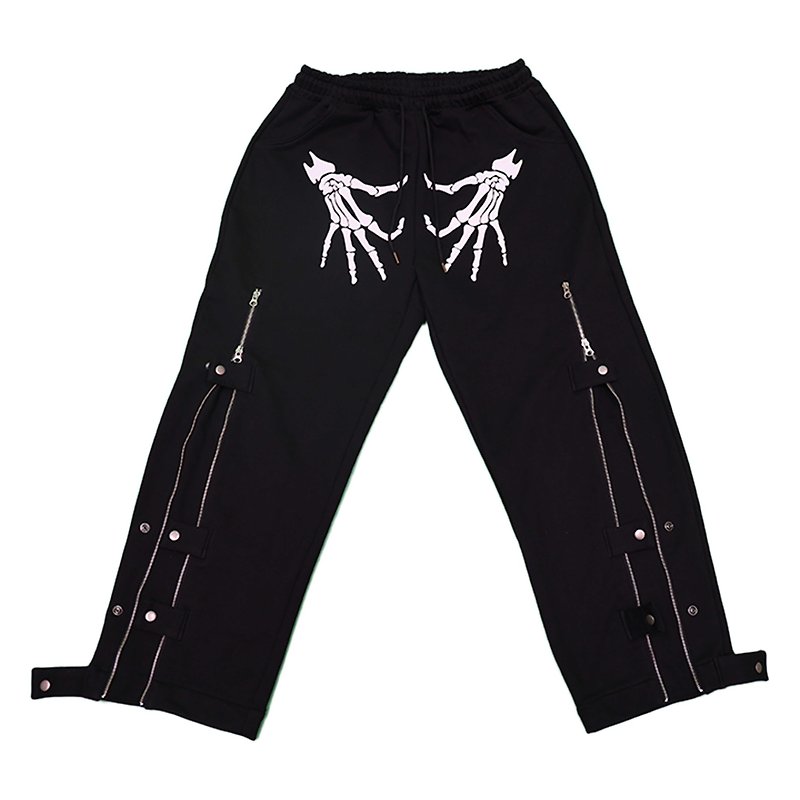 pants 002 - กางเกง - ผ้าฝ้าย/ผ้าลินิน สีดำ