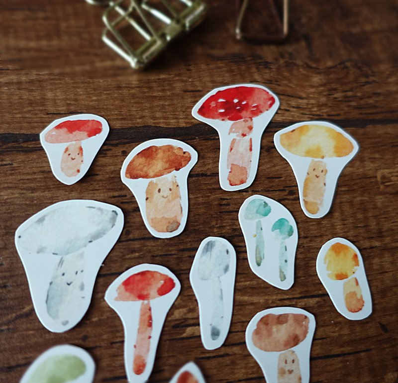 Tiny Mushroom Sticker Set - Stickers - Paper Orange