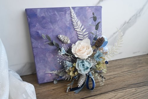 穗芝軒花藝藝術工作室 永生花立體掛畫 居家商業空間佈置 —晨霧的迷幻森林—