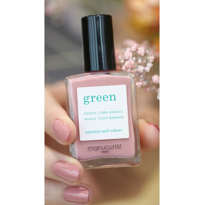 PINK SATIN 粉膚 | Green系列 | 法國【manucurist 巴黎玫瑰】 - 指甲油/指甲貼 - 環保材質 粉紅色