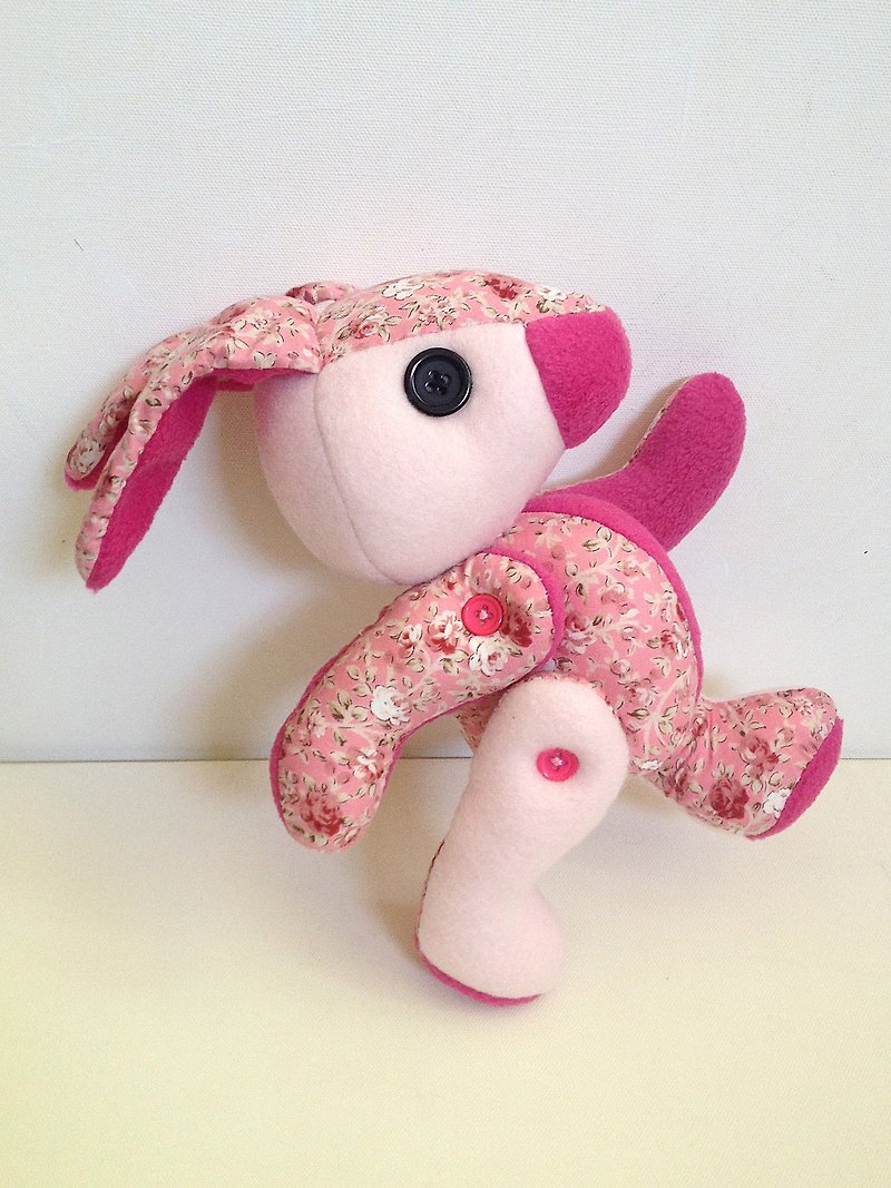POPO│ Alice rabbit │ hand made. Pretty pink - Stuffed Dolls & Figurines - Cotton & Hemp Pink