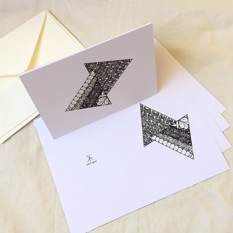 Gift Coloring Cards-Duo Triangles (5PCS/SET) - การ์ด/โปสการ์ด - กระดาษ 