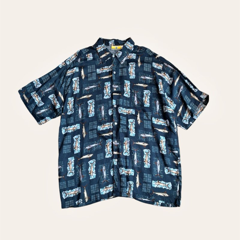 American used rayon Hawaiian shirt - เสื้อเชิ้ตผู้ชาย - วัสดุอื่นๆ หลากหลายสี