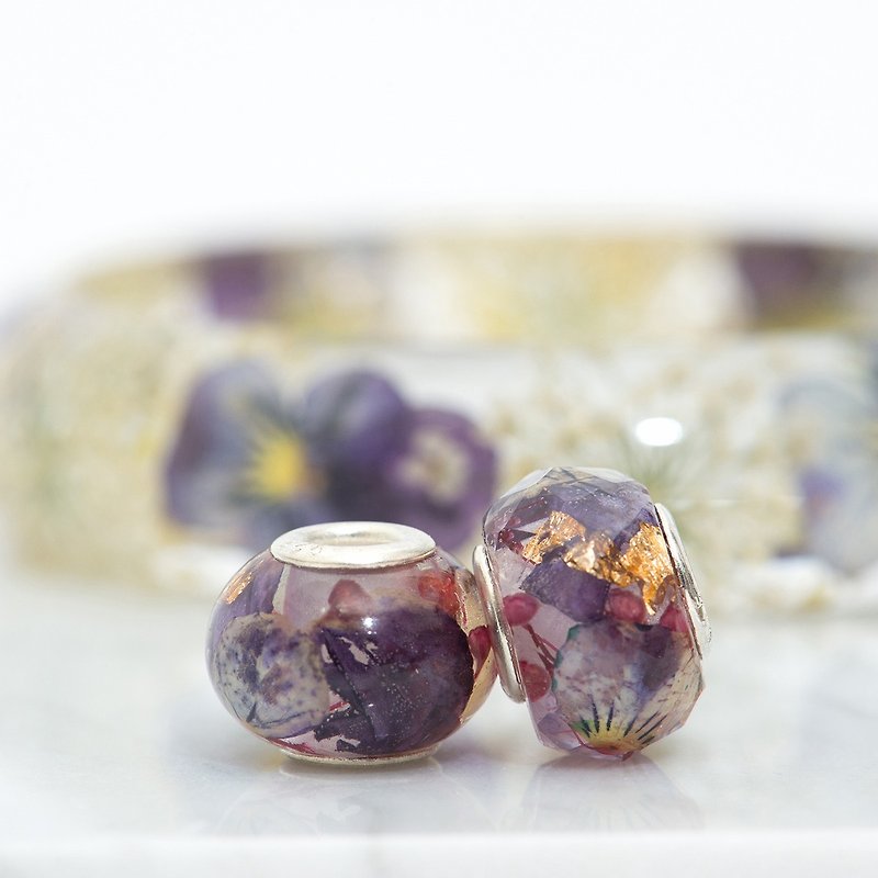 [Gemini - Provence Blanket] - Cloris Gift Wing color flower chain (bracelet, necklace choose one) - Bracelets - Plants & Flowers Purple