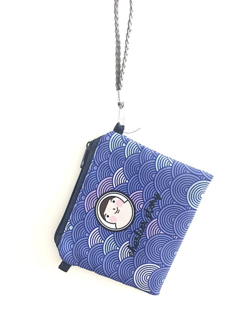 肥仔樂拉鏈袋 M 號 - 日系花紋款 - 化妝袋/收納袋 - 聚酯纖維 多色
