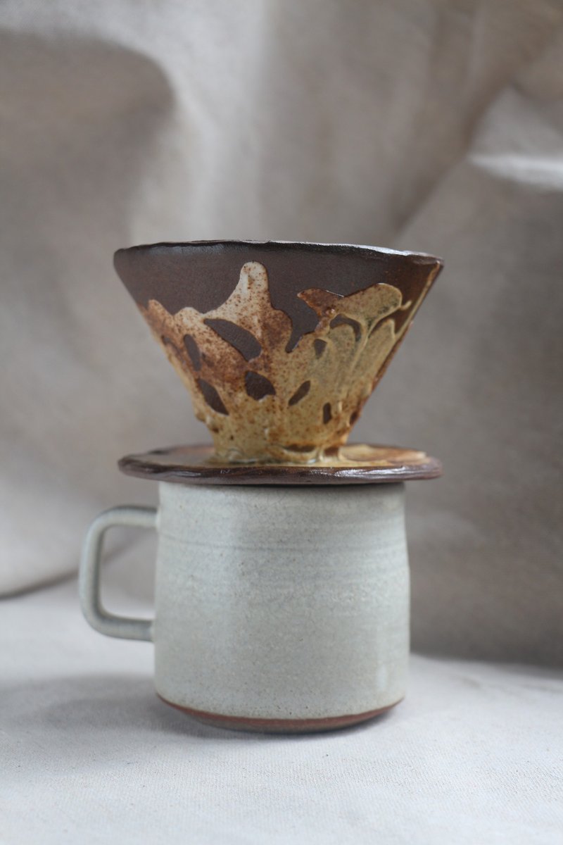 抹泥咖啡濾杯 - 咖啡壺/手沖壺 - 陶 