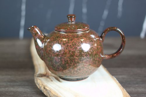 自然釉文創工作室 【母親節禮物】薇紅 天目釉 圓滿茶壺 鶯歌名家葉敏祥作品